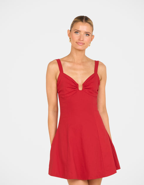 Ramona Plunge Mini Dress